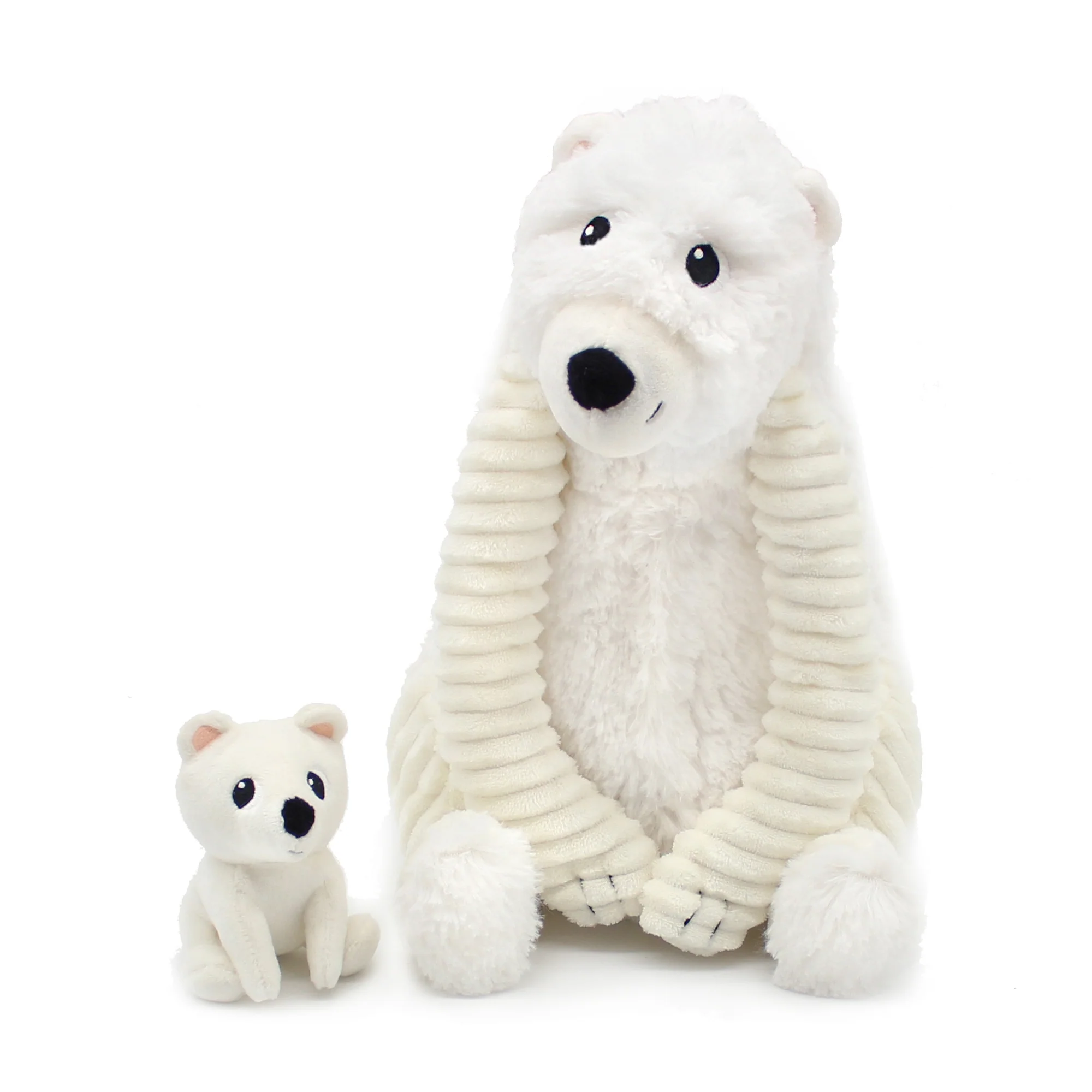 LES PTIPOTOS | Peluche ours polaire Grobidou maman et son bébé blanc
