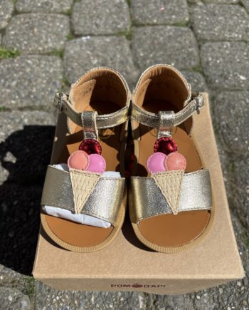 POM D’API | SANDALETTES POPPY ICE CREAM CHAMPAGNE MULTI